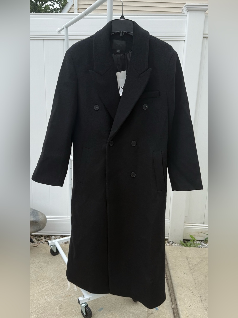 ZARA EXTRA LONG WOOL BLEND COAT, size M - Picture 7 of 9